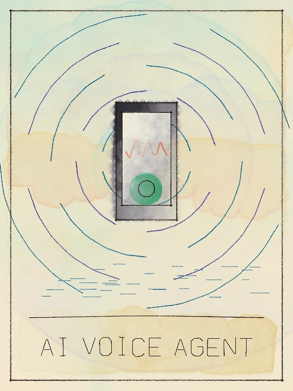 AI Voice Agent — painted poster