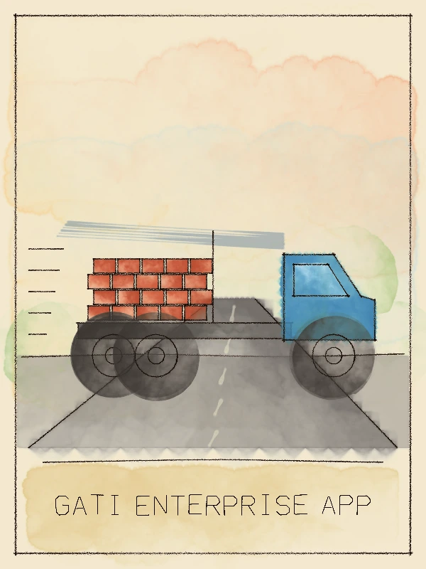 Gati Enterprise App — painted poster